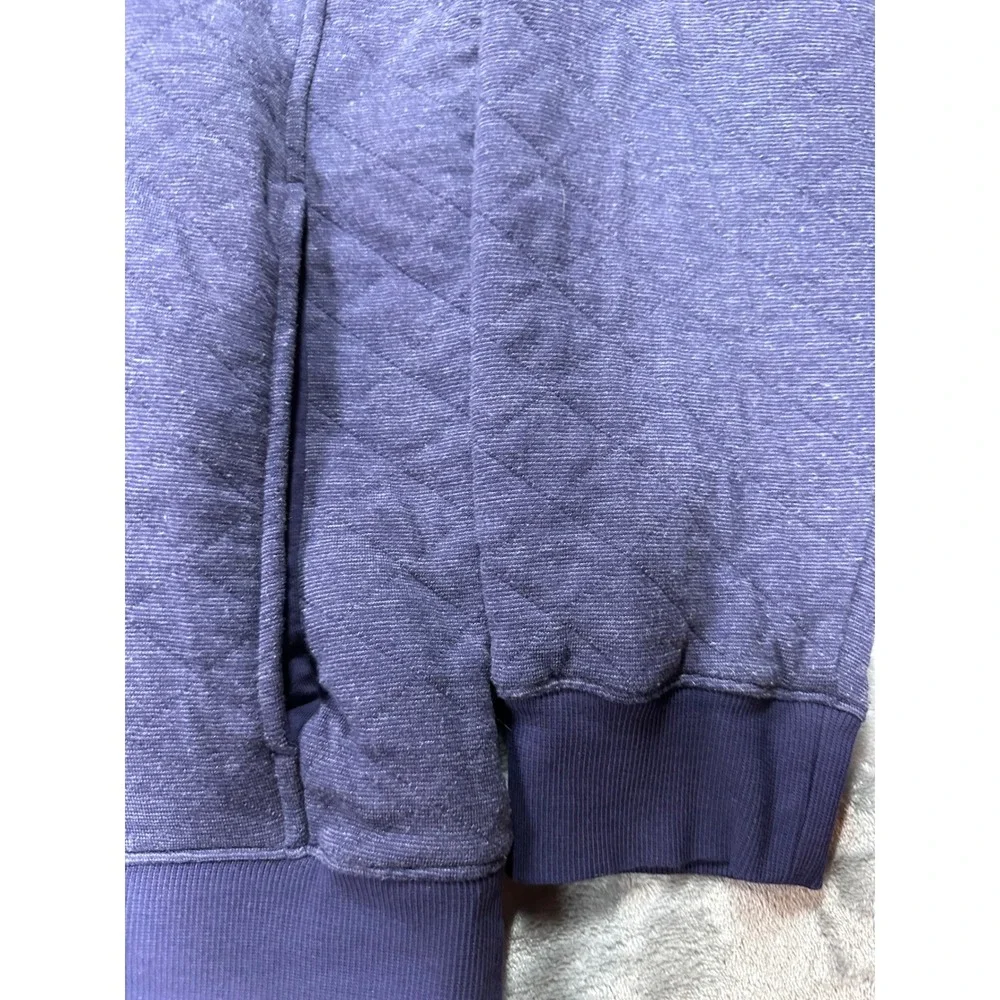 UNTUCKit Garrison Blue Quilted Snap Mock Neck Pullover Sweatshirt Mens XXXL 3XL